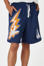 Load image into Gallery viewer, Lightning Shorts - Blue/Orange
