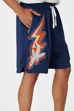 Load image into Gallery viewer, Lightning Shorts - Blue/Orange
