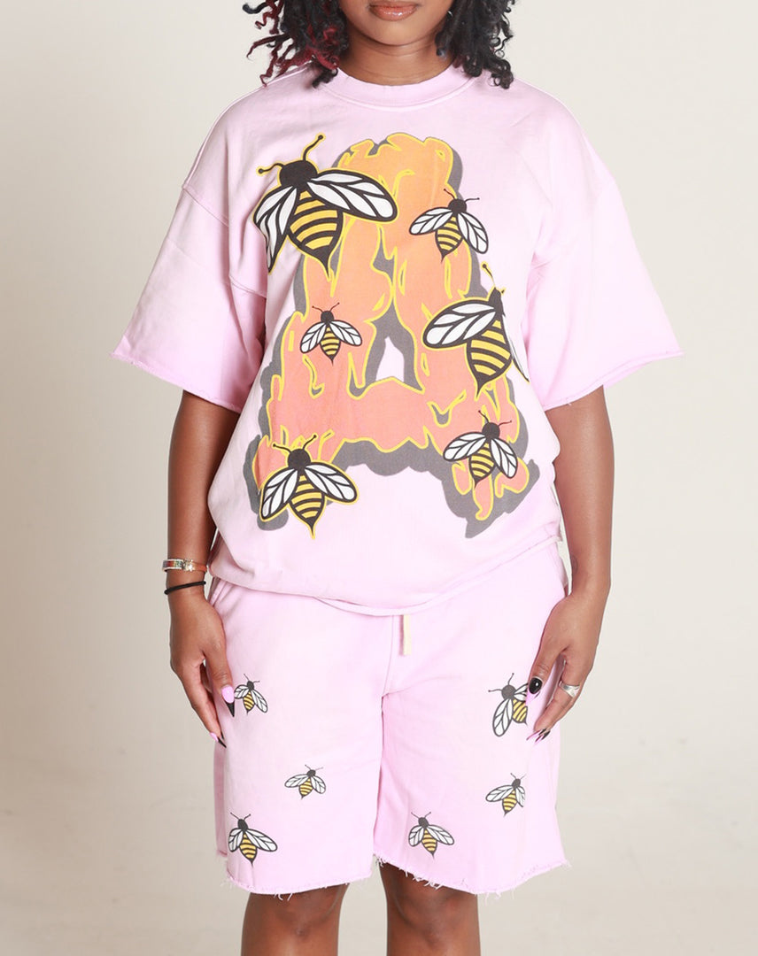 Bees N Honey Sweatshirt - Pink